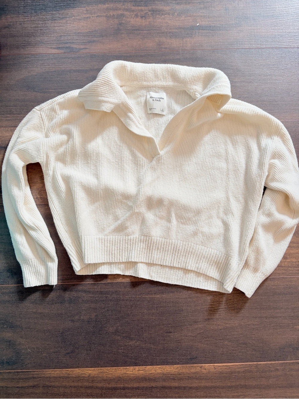 Abercrombie & Fitch Off-White Ribbed Sweater